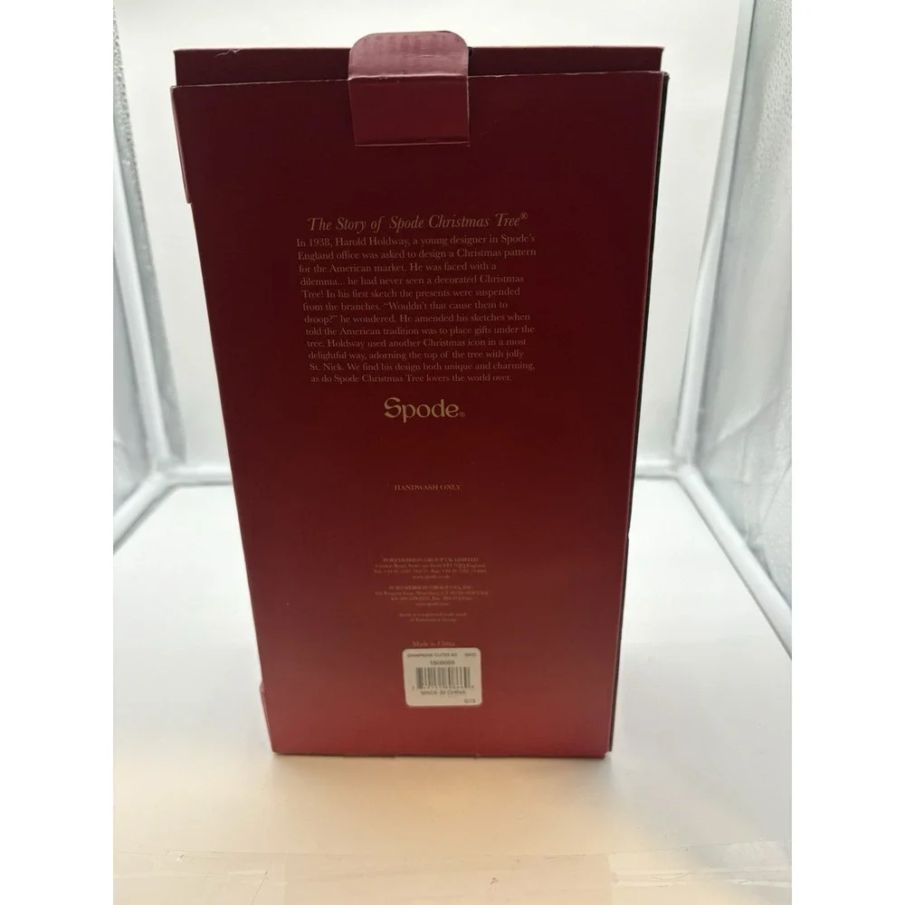 Spode® Christmas Tree Champagne Flutes (Set of 2) New In Box